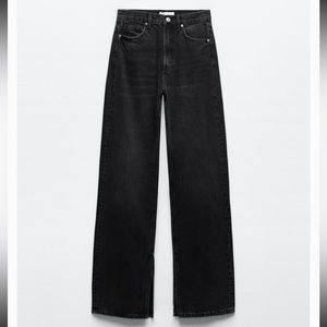 Zara split wide leg trf jeans